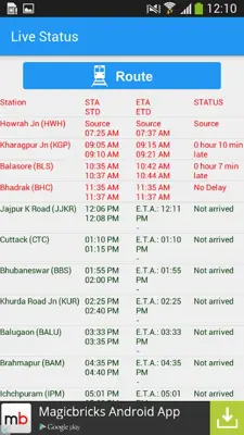 Rail Enquiry android App screenshot 2